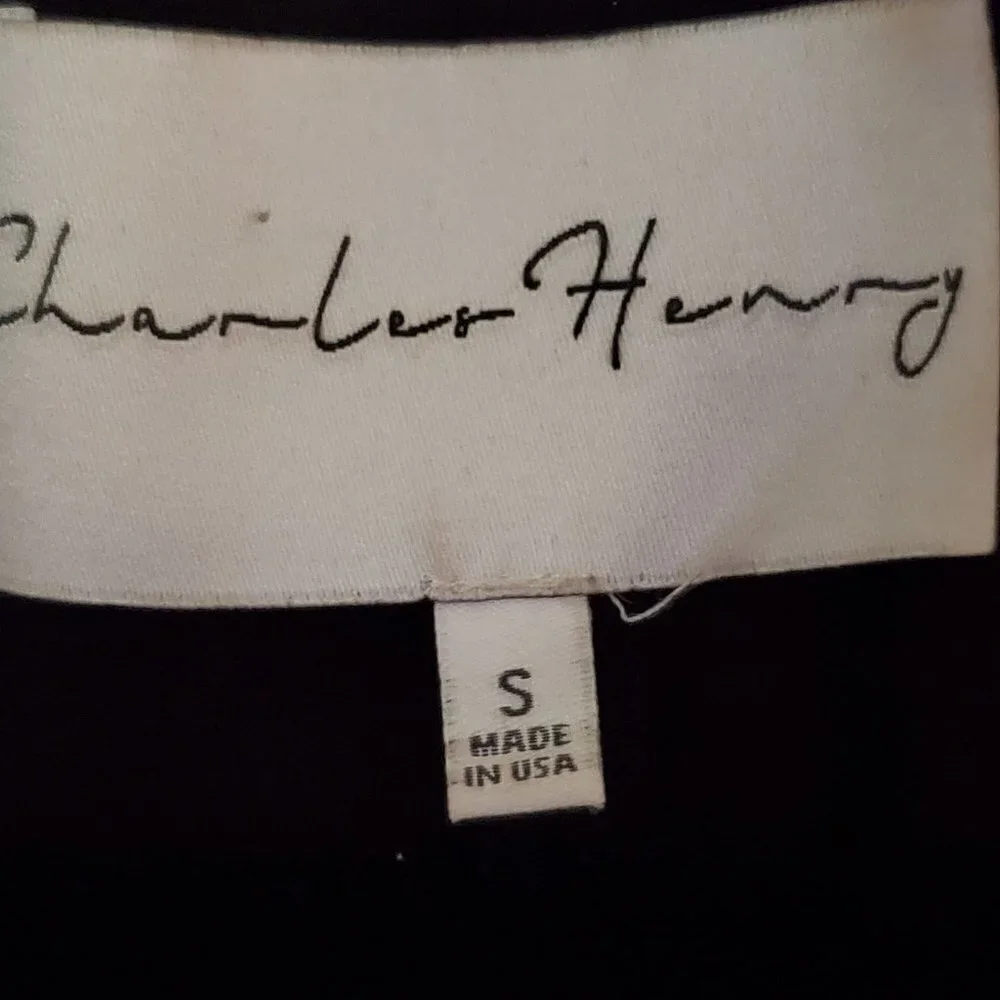 Charles Henry Black Bell Sleeve Crepe Sheath Dress Size S